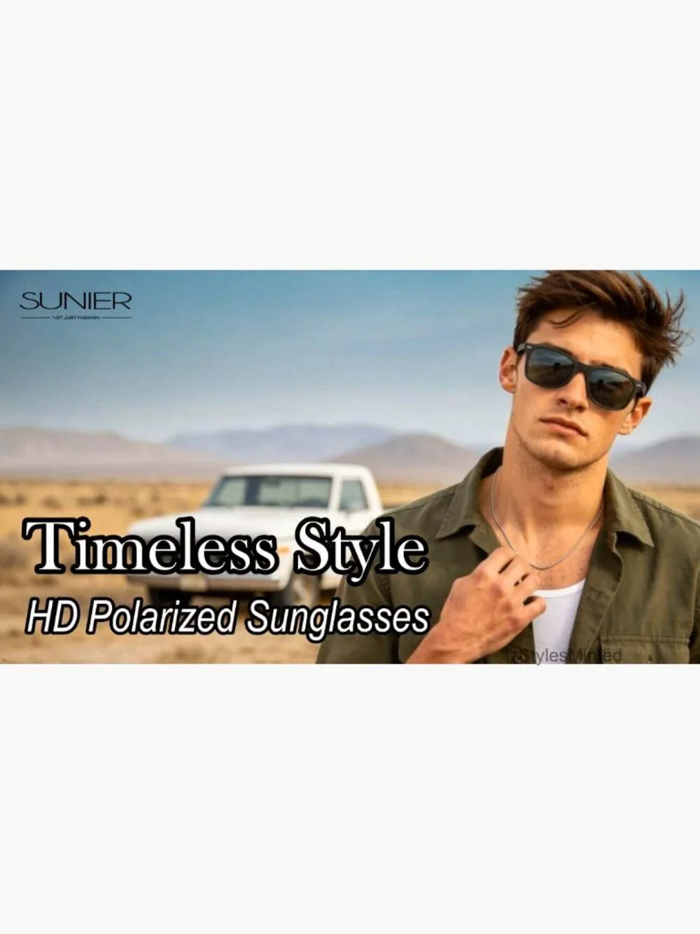 Retro Square Polarized Sunglasses UV400 for Driving Fishing